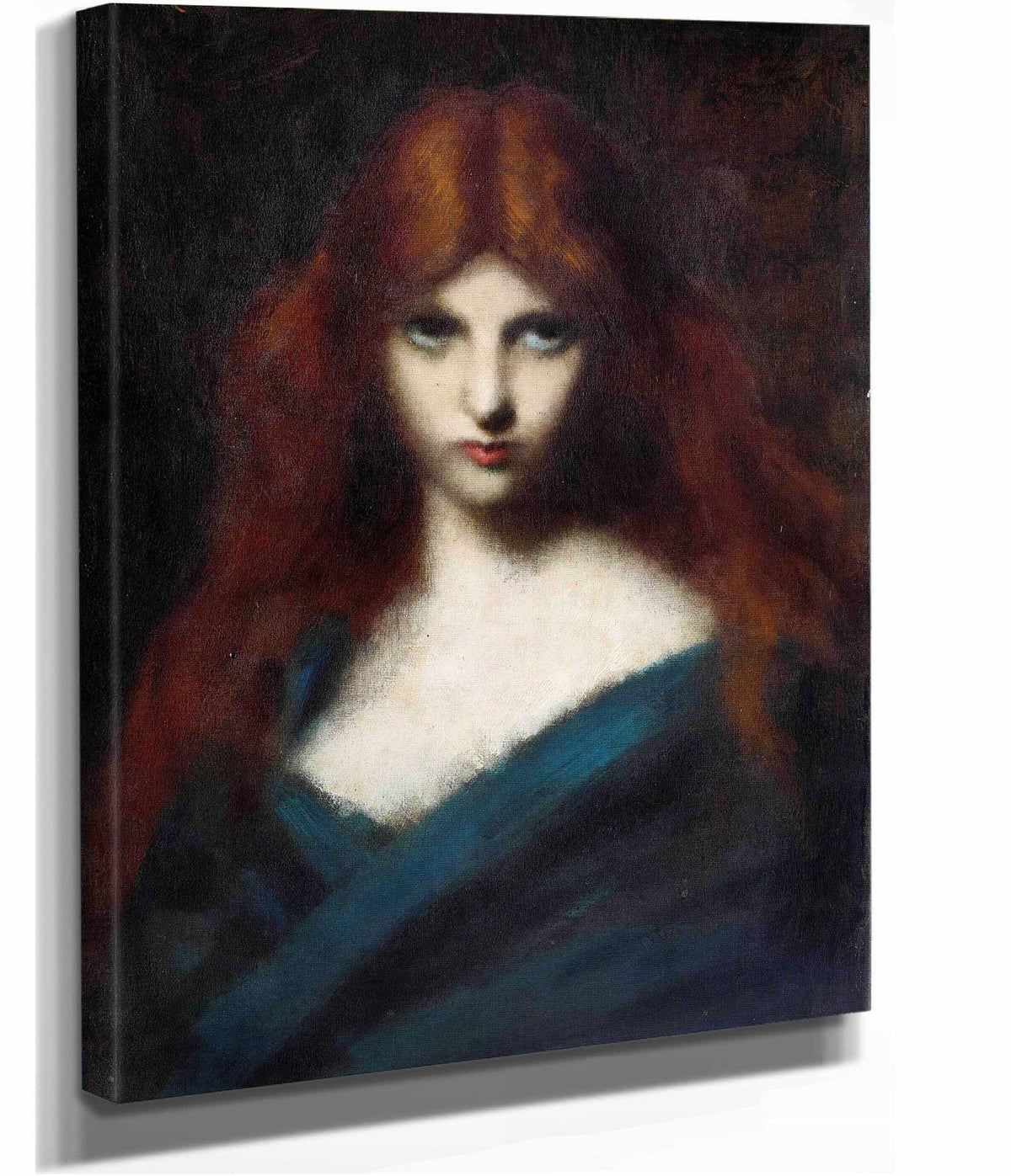 Portrait Of A Young Girl With Red Hair by Jean Jacques Henner