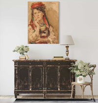 Portrait Of A Young Lady In Traditional Costume by Konstantin Egorovich Makovsky