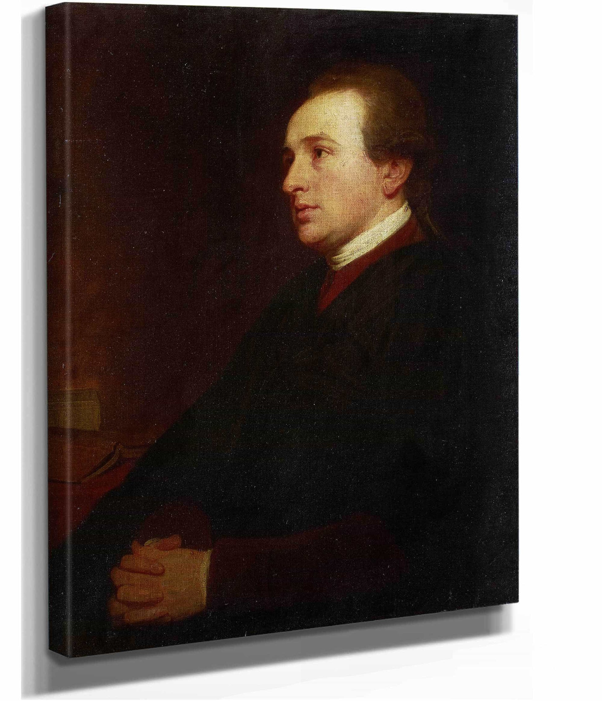 Portrait Of A Young Man At His Desk Ca by George Romney