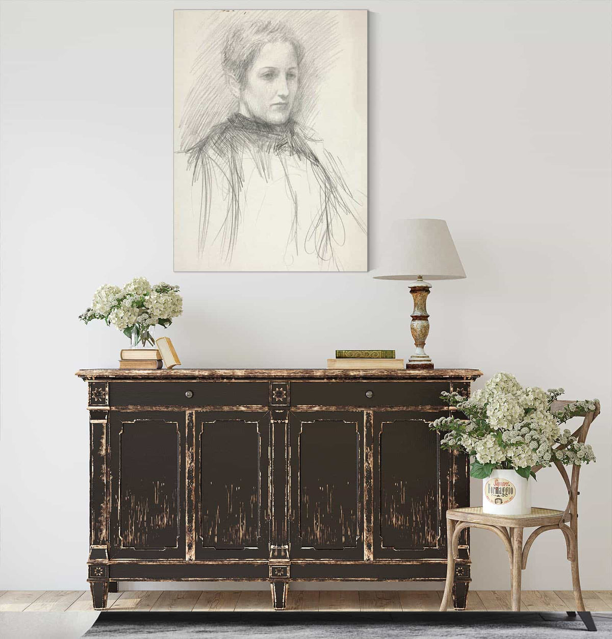 Portrait Of A Young Mrs Abbey by Edwin Austin Abbey