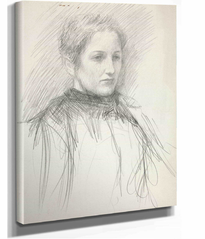 Portrait Of A Young Mrs Abbey by Edwin Austin Abbey