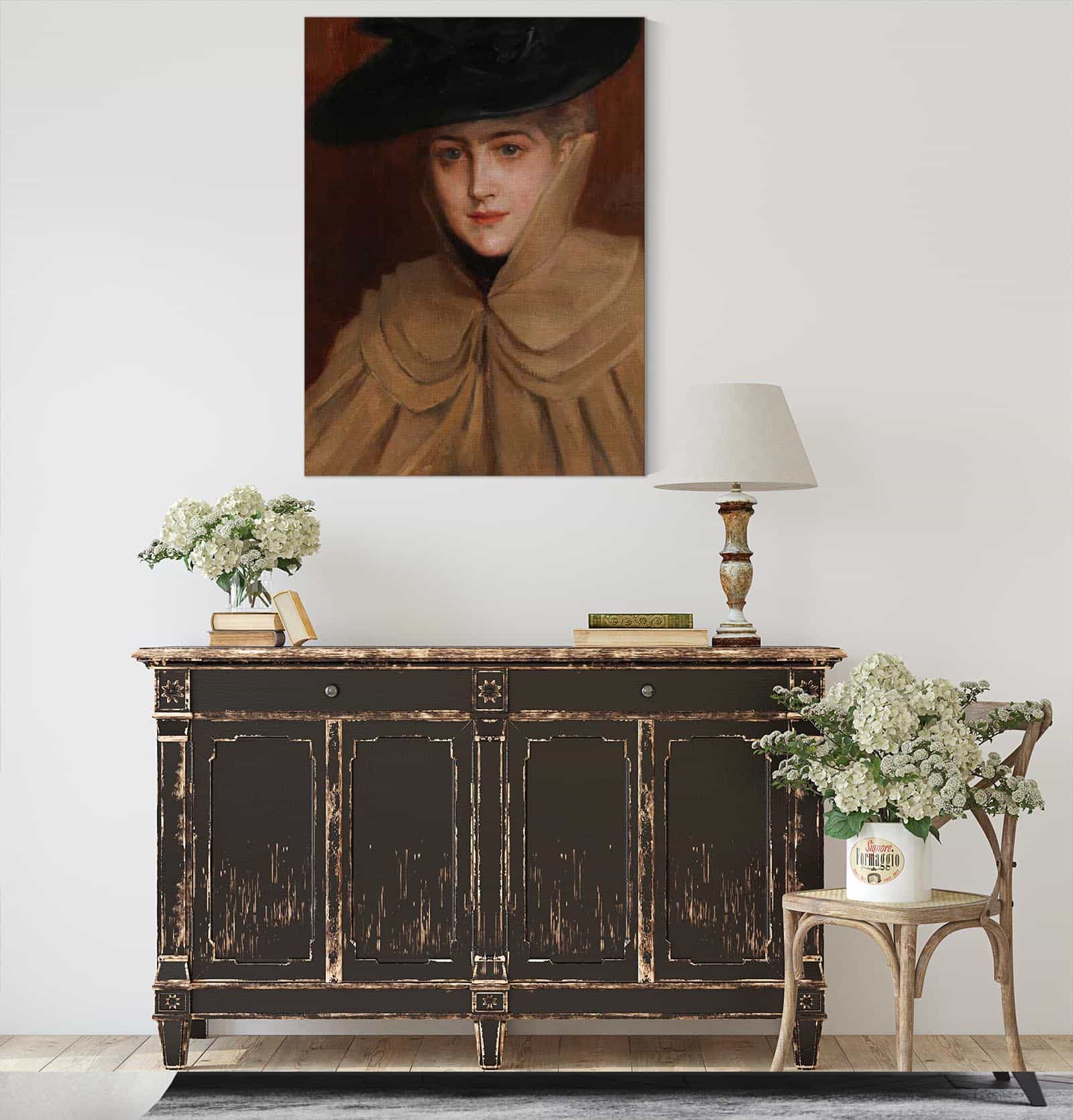 Portrait Of A Young Woman by Albert Edelfelt