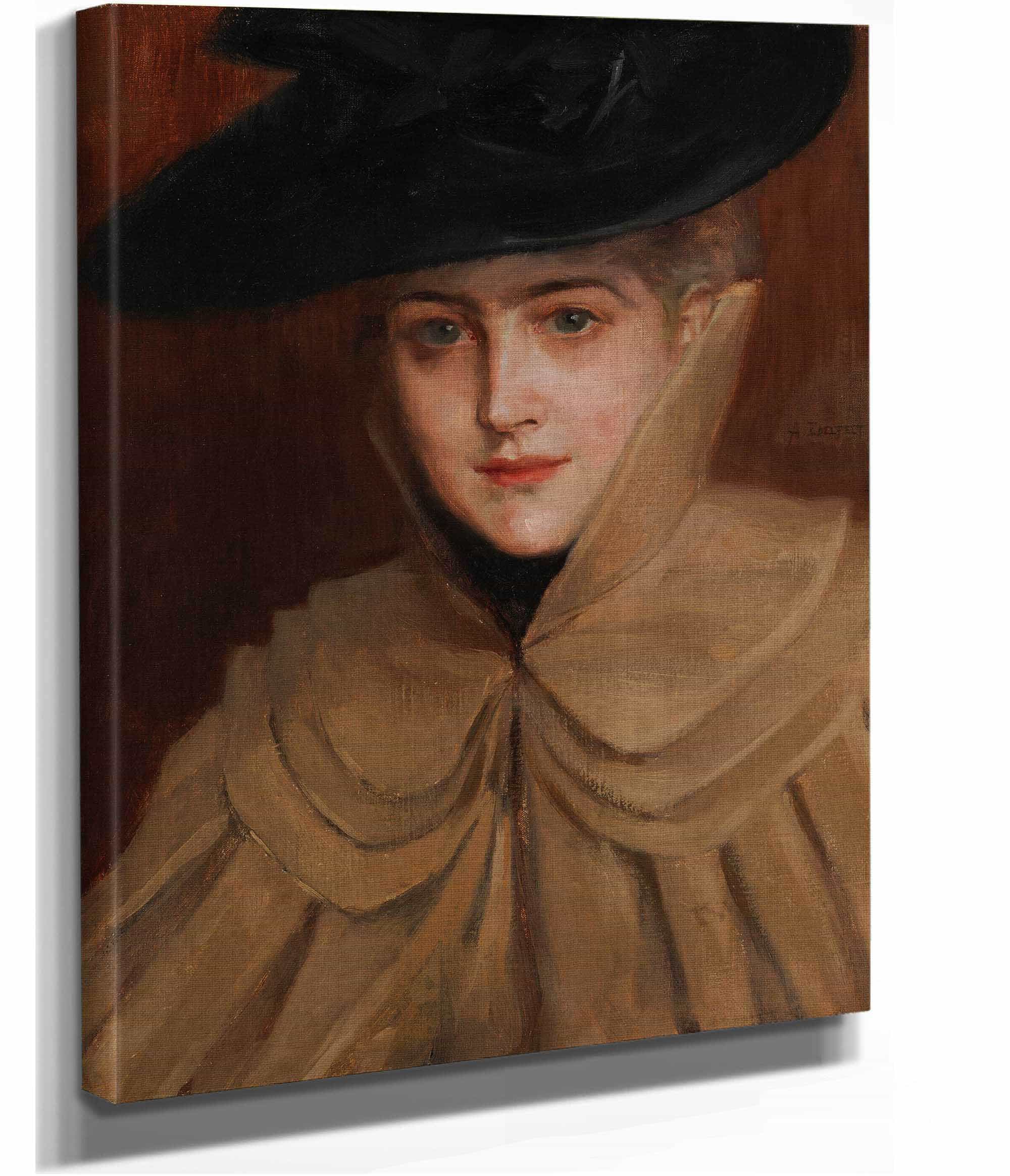 Portrait Of A Young Woman by Albert Edelfelt