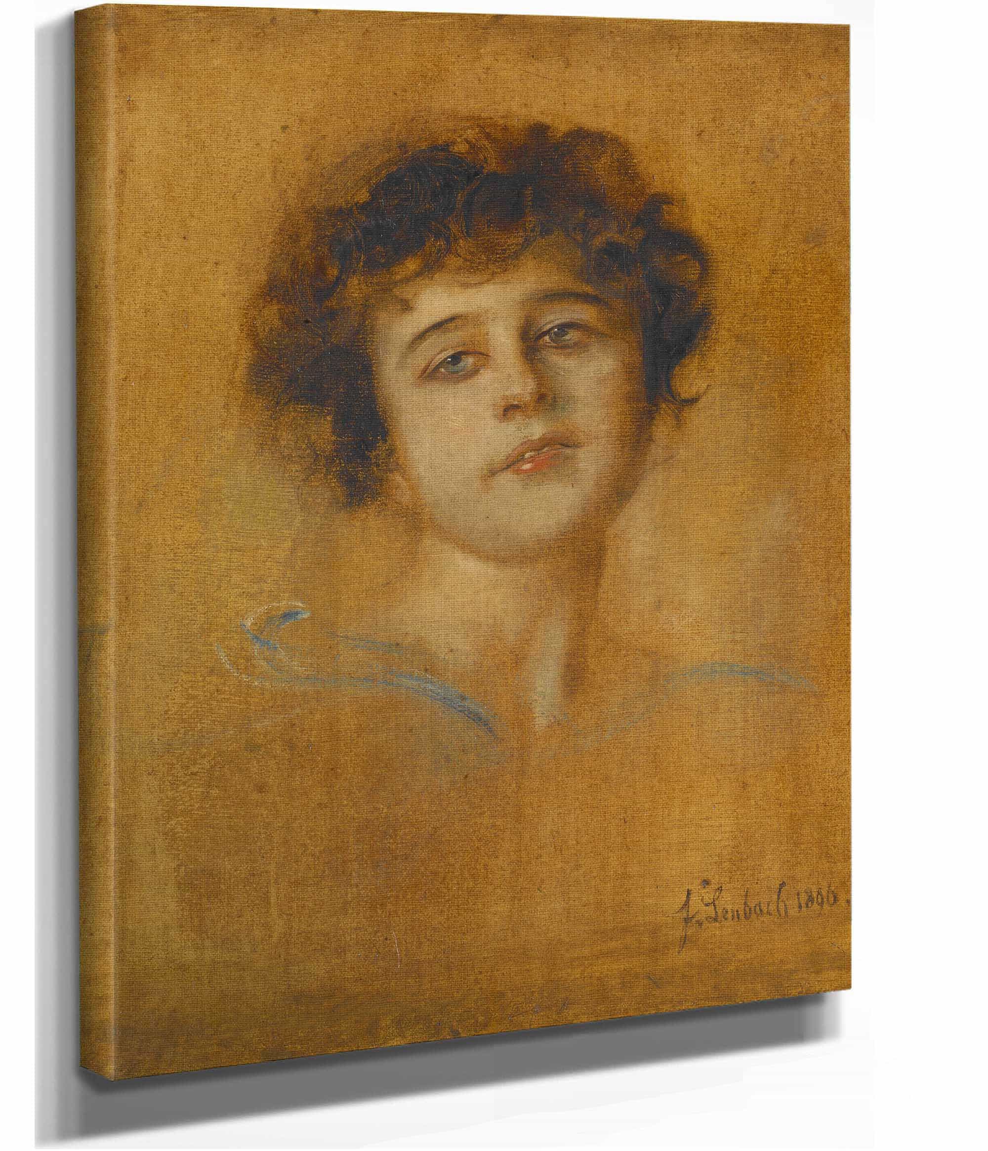 Portrait Of A Young Woman by Franz Von Lenbach