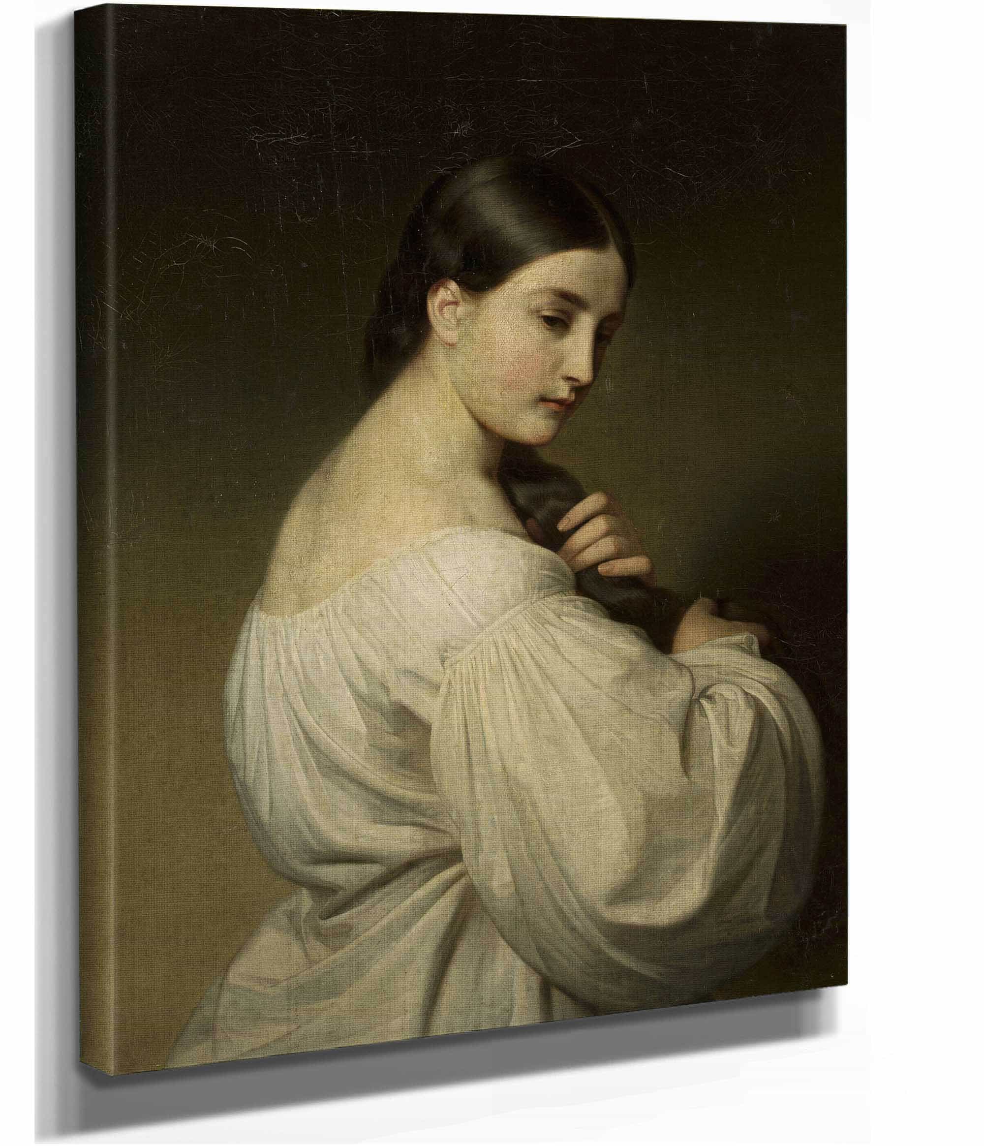 Portrait Of A Young Woman by Friedrich Von Amerling