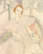 Portrait Of A Young Woman In A White Dress by Gerda Wegener