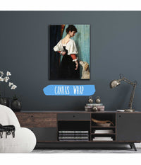 Portrait Of A Young Woman With Puck The Dog C by Therese Schwartze