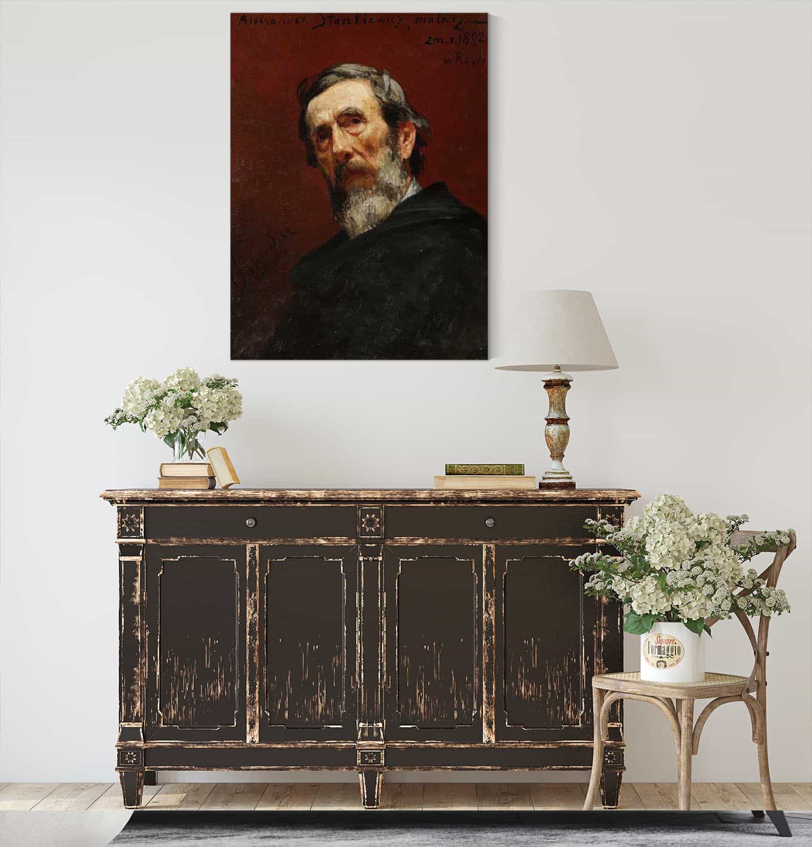 Portrait Of Aleksander Stankiewicz Painter S by Henryk Siemiradzki
