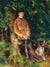 Portrait Of Alfred Berard With His Dog By Pierre August Renoir