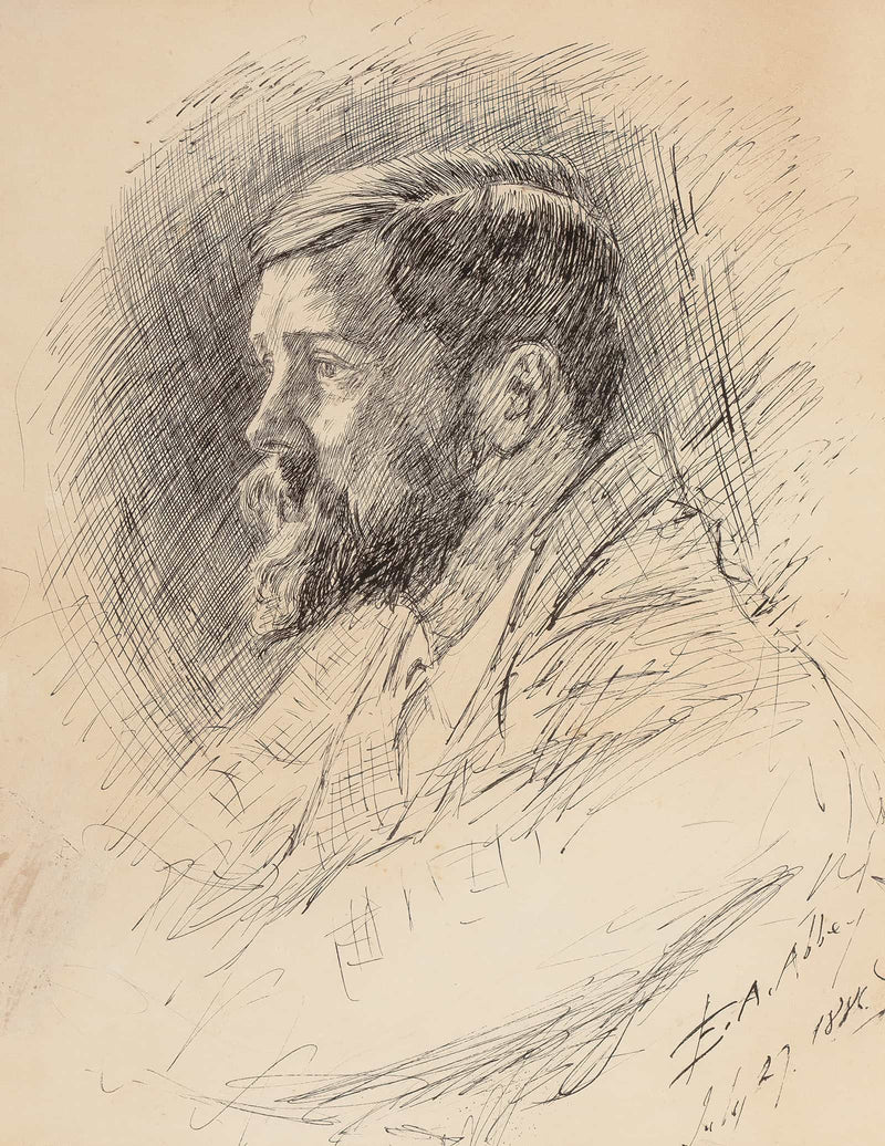 Portrait Of Alfred Parsons Ra by Edwin Austin Abbey