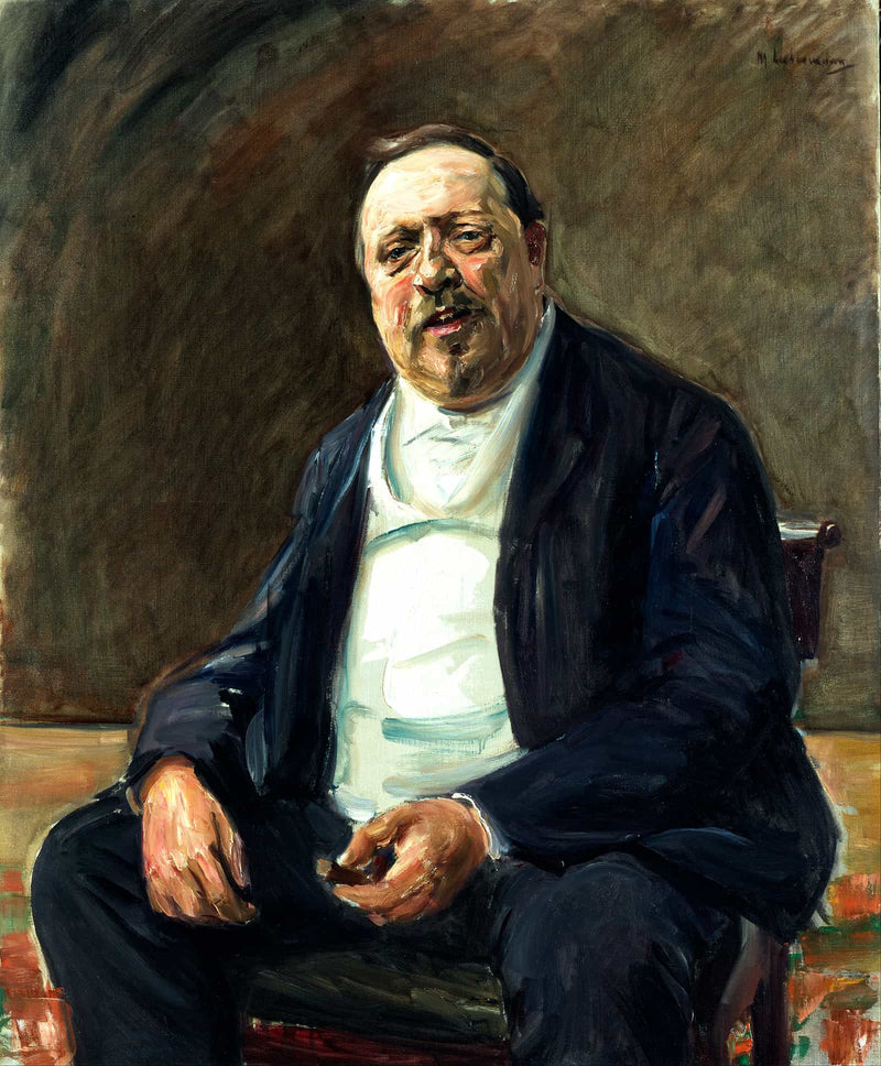 Portrait Of Alfred Von Berger by Max Liebermann