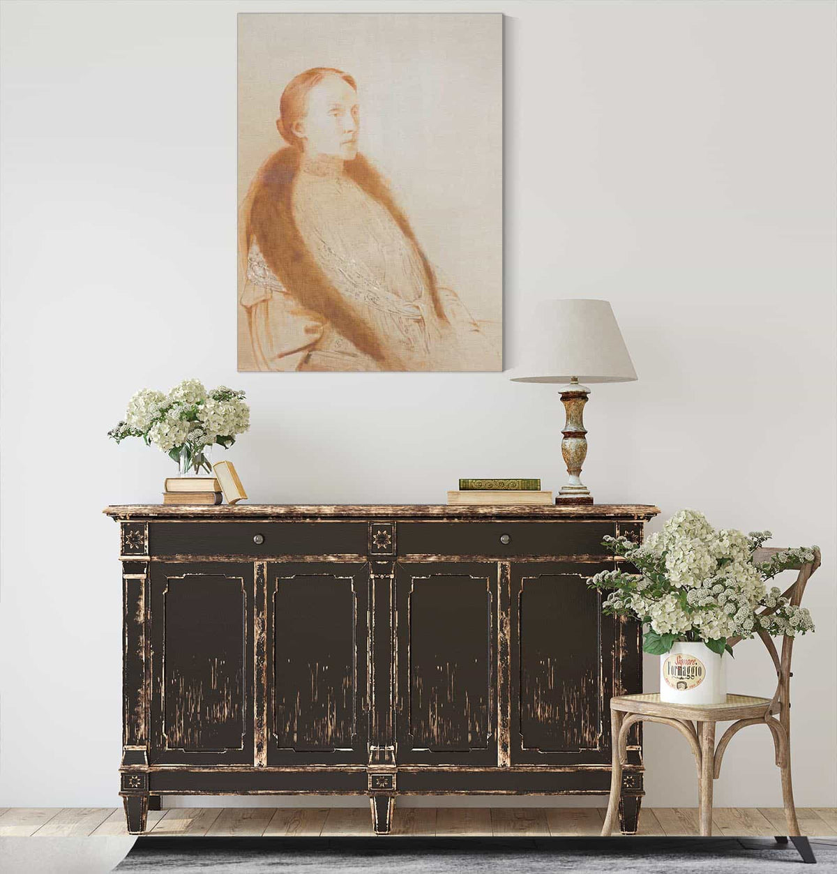 Portrait Of Aml Bonger Van Der Linden by Odilon Redon