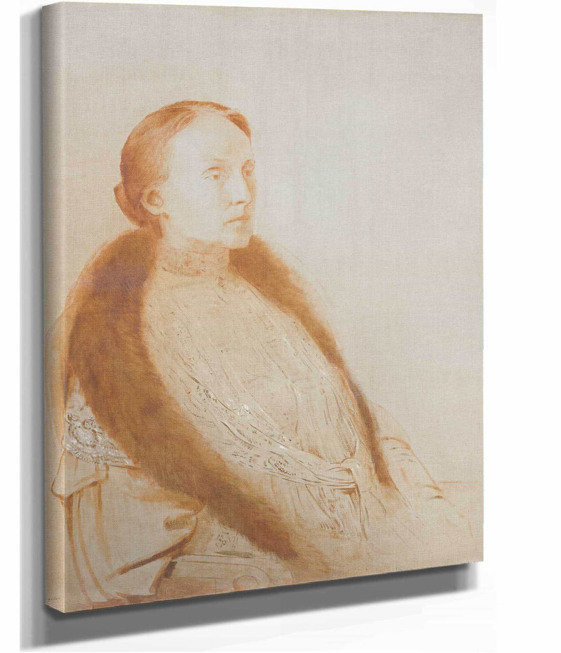 Portrait Of Aml Bonger Van Der Linden by Odilon Redon