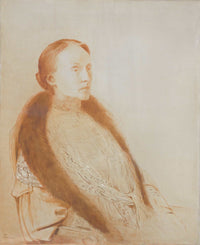Portrait Of Aml Bonger Van Der Linden by Odilon Redon
