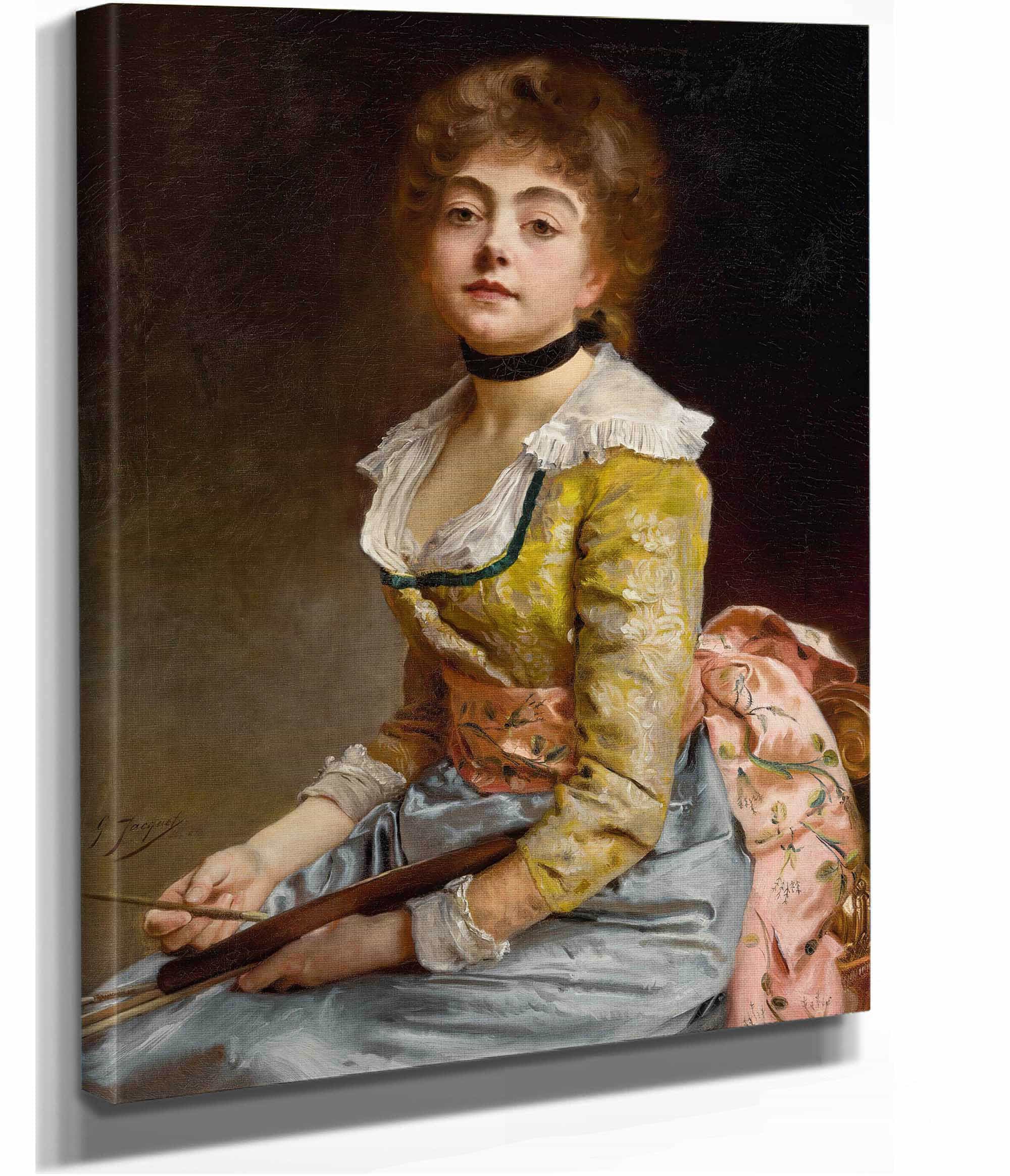 Portrait Of An Artist by Gustave Jean Jacquet
