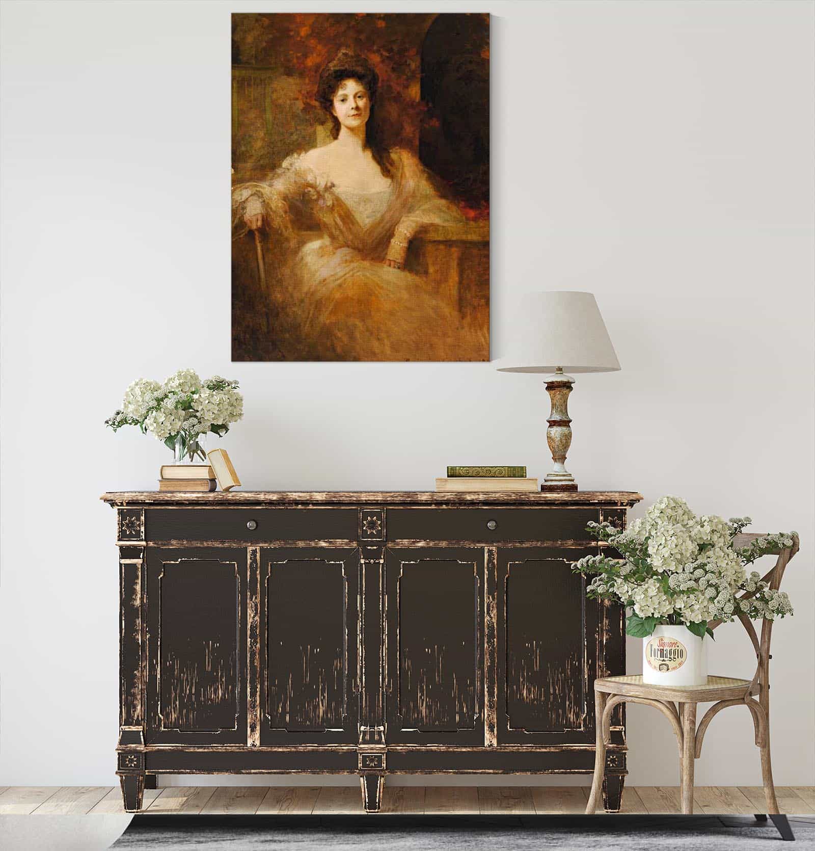 Portrait Of An Elegant Lady by Jean Joseph Benjamin Constant