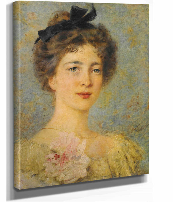 Portrait Of An Elegant Lady by Konstantin Egorovich Makovsky