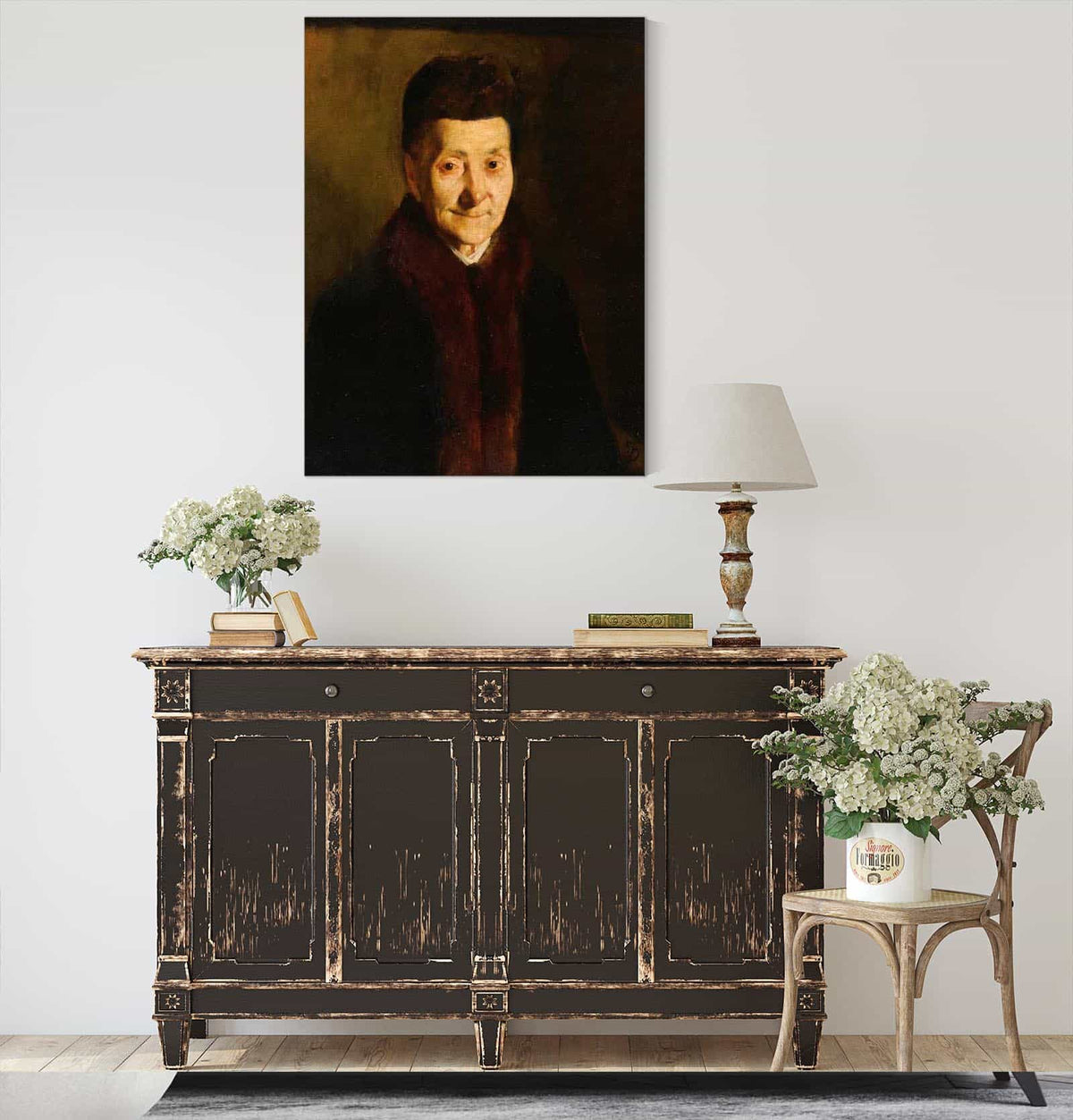 Portrait Of An Old Lady by Frank Duveneck