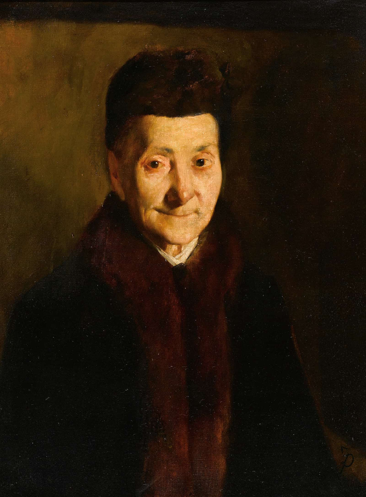 Portrait Of An Old Lady by Frank Duveneck