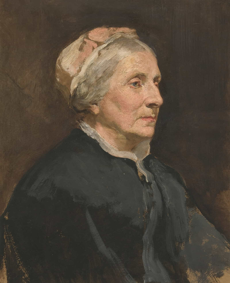 Portrait Of An Older Woman by Edwin Austin Abbey