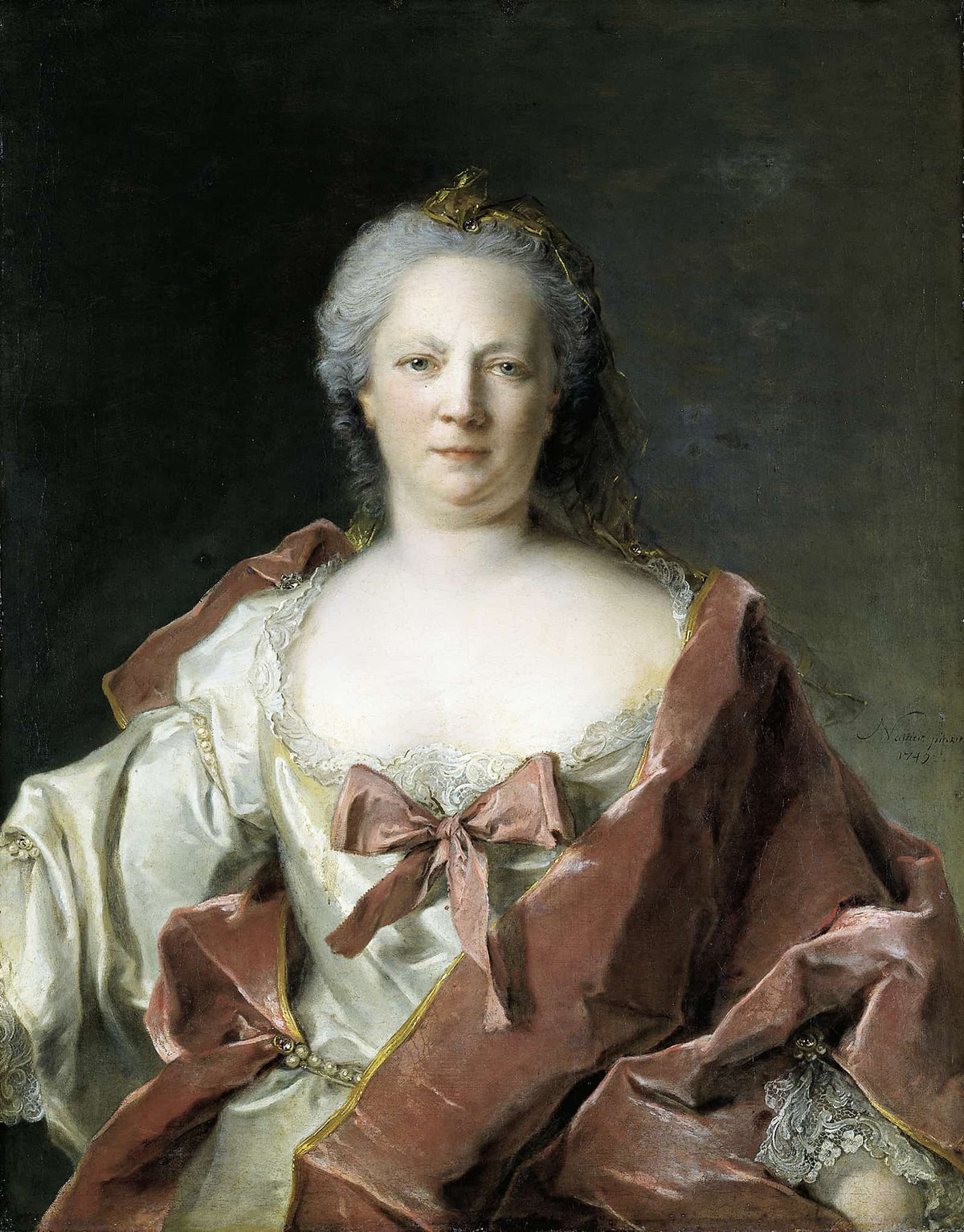 Portrait Of Anna Elisabeth Leerse by Jean Marc Nattier