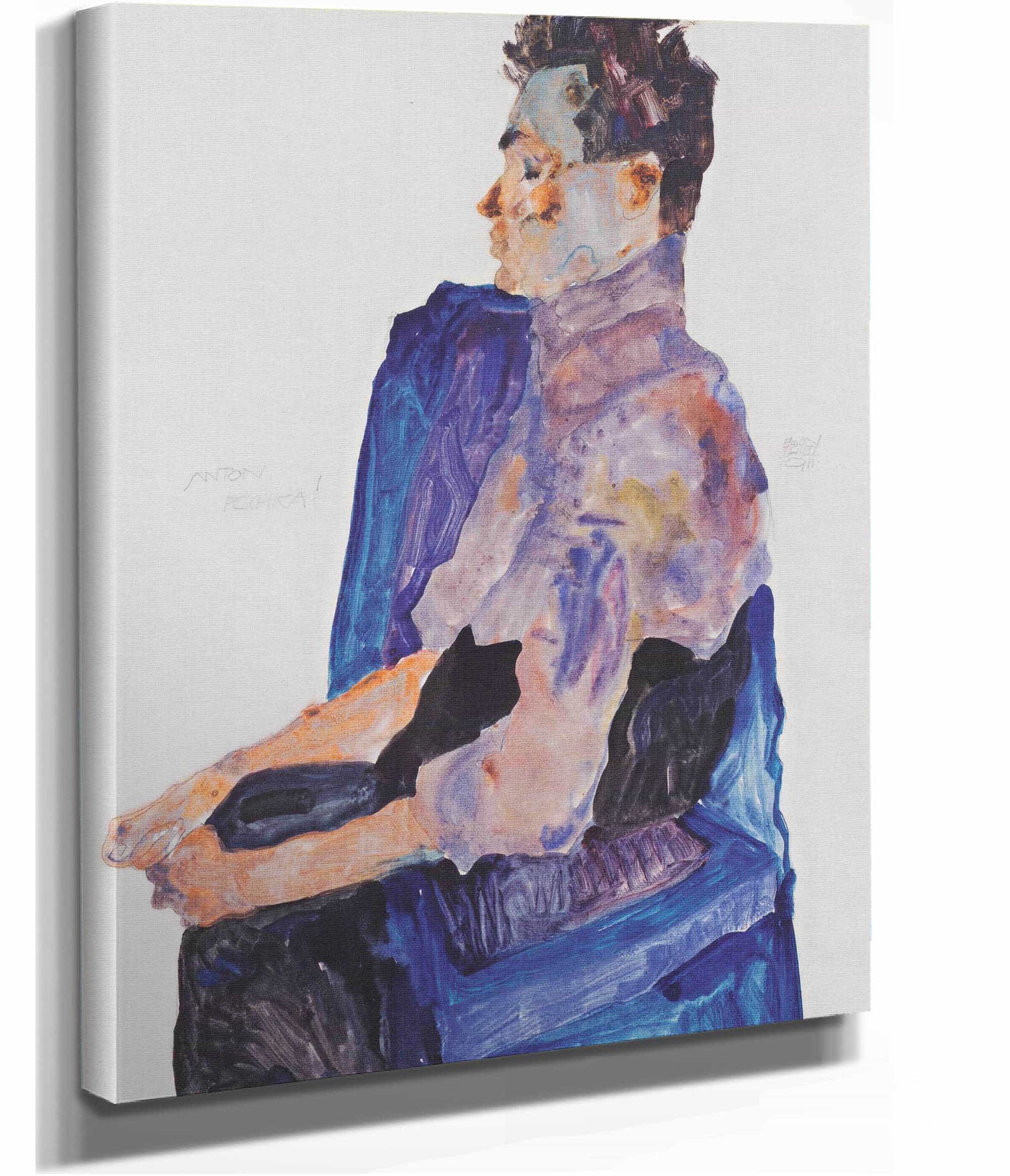 Portrait Of Anton Peschka by Egon Schiele