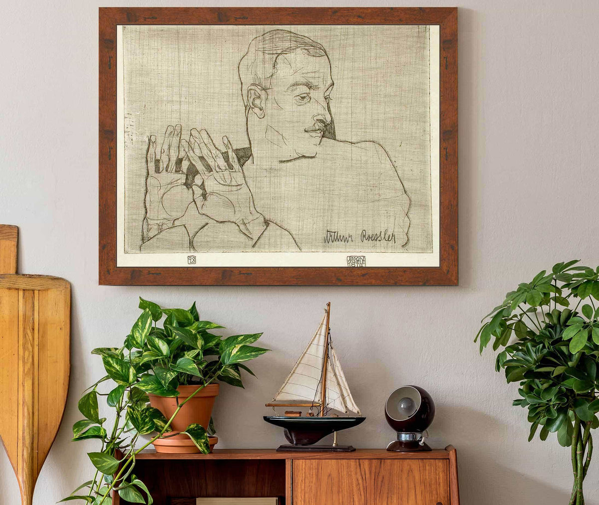 Portrait Of Arthur Roessler by Egon Schiele
