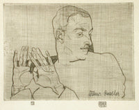 Portrait Of Arthur Roessler by Egon Schiele