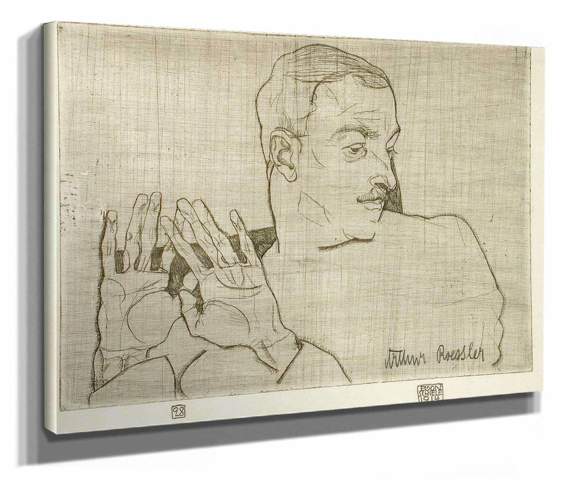 Portrait Of Arthur Roessler by Egon Schiele