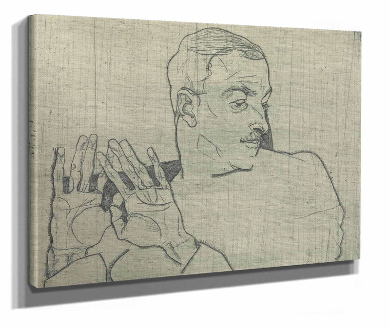 Portrait Of Arthur Roessler by Egon Schiele