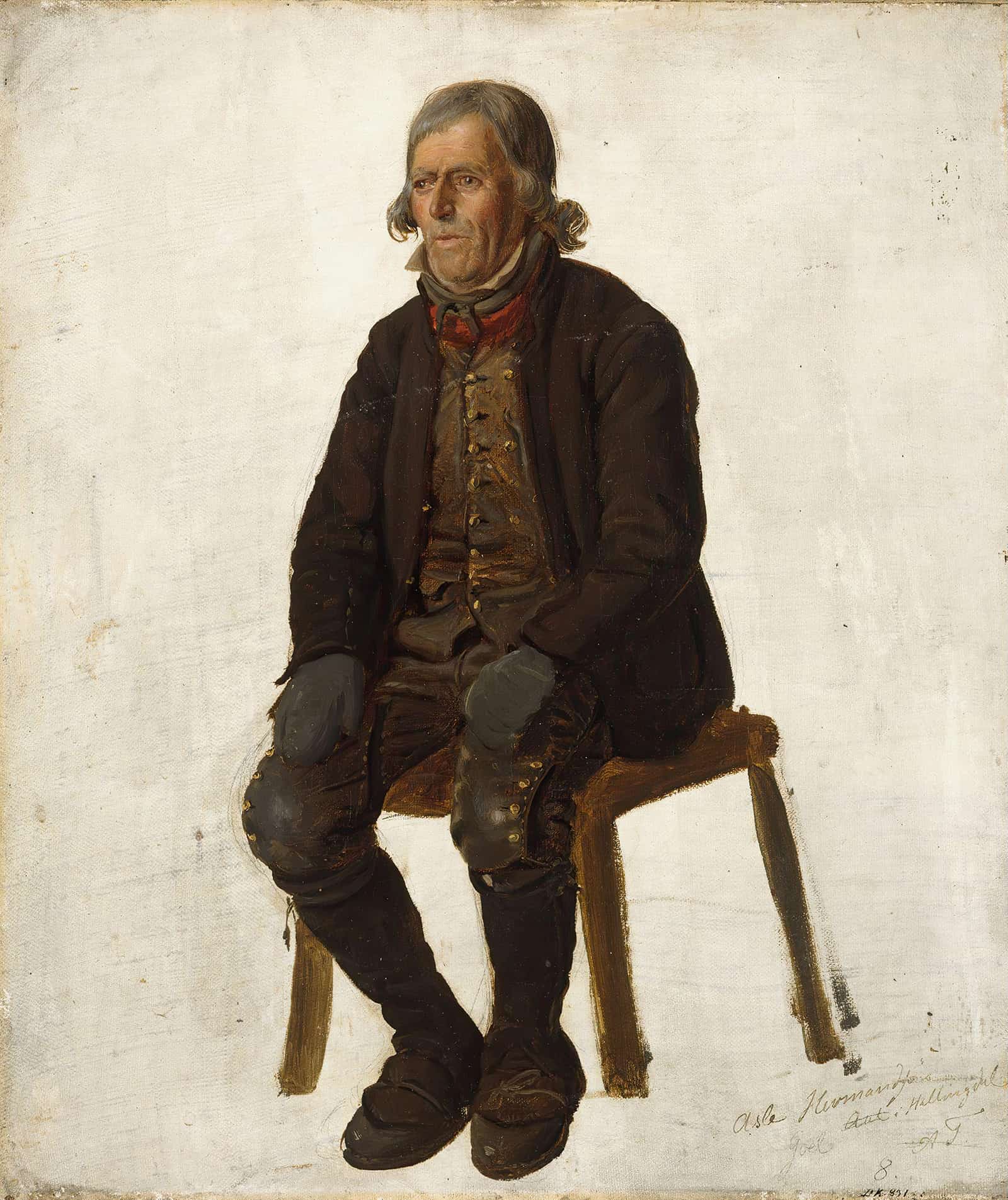 Portrait Of Asle Hermandson From Hallingdal by Adolph Tidemand