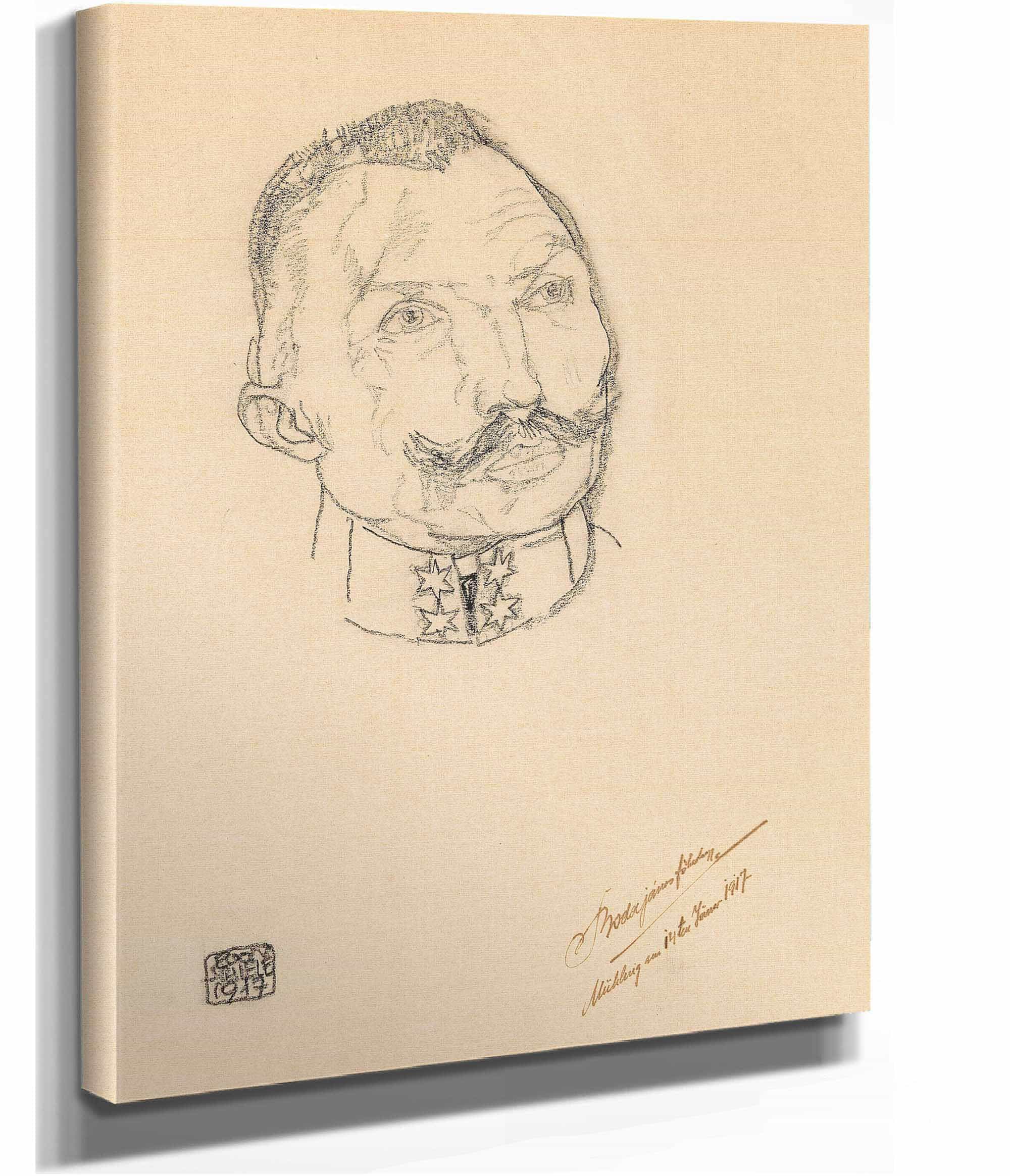 Portrait Of Boda Janos by Egon Schiele
