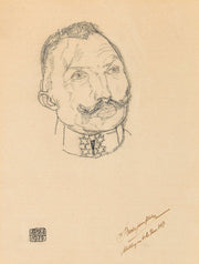 Portrait Of Boda Janos by Egon Schiele