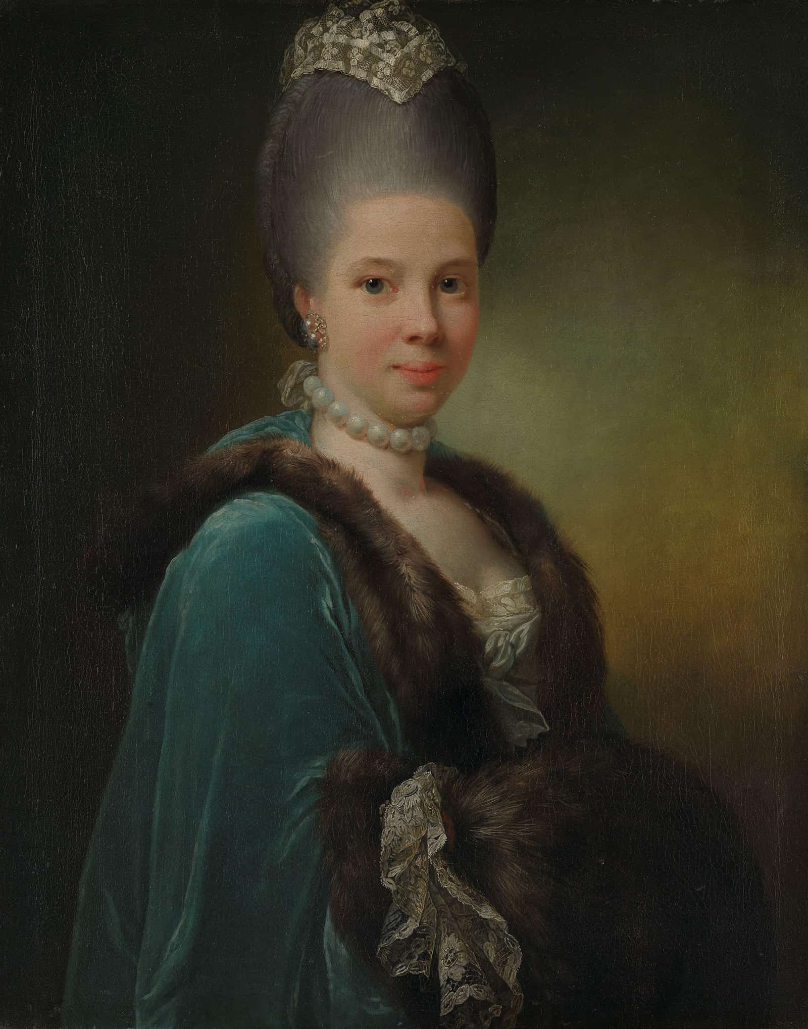 Portrait Of Bodilla Birgitte Von Munthe Af Morgenstierne by Jens Juel