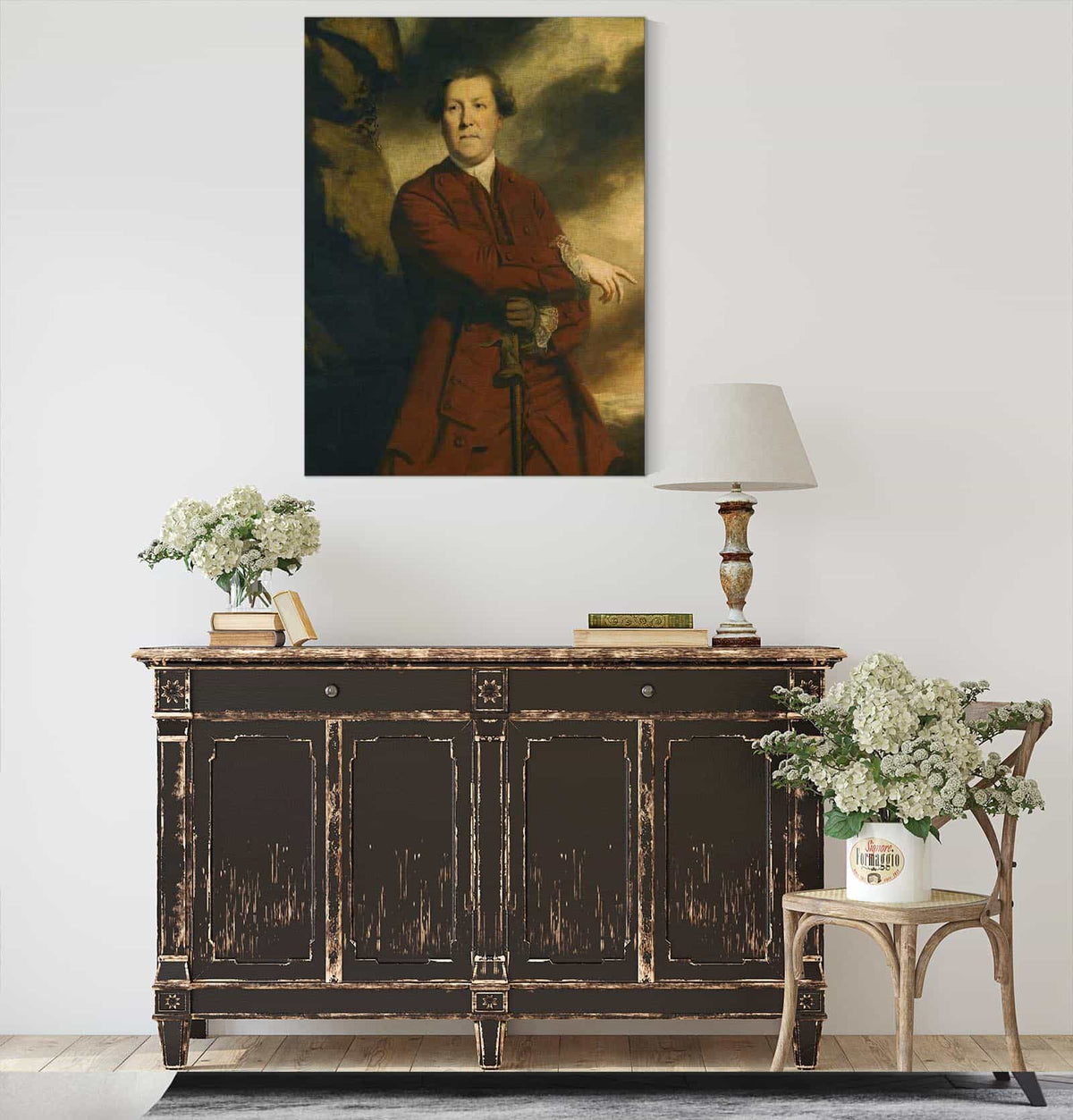 Portrait Of Captain Robert Haldane Of Gleneagles by Sir Joshua Reynolds