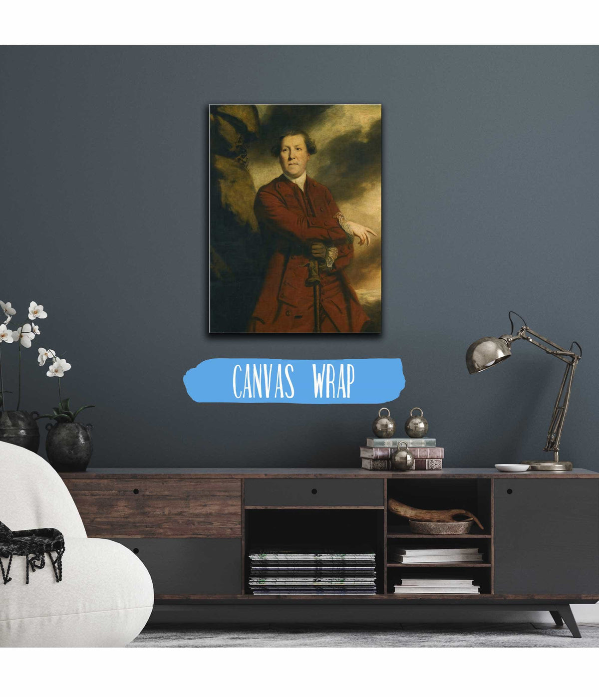 Portrait Of Captain Robert Haldane Of Gleneagles by Sir Joshua Reynolds