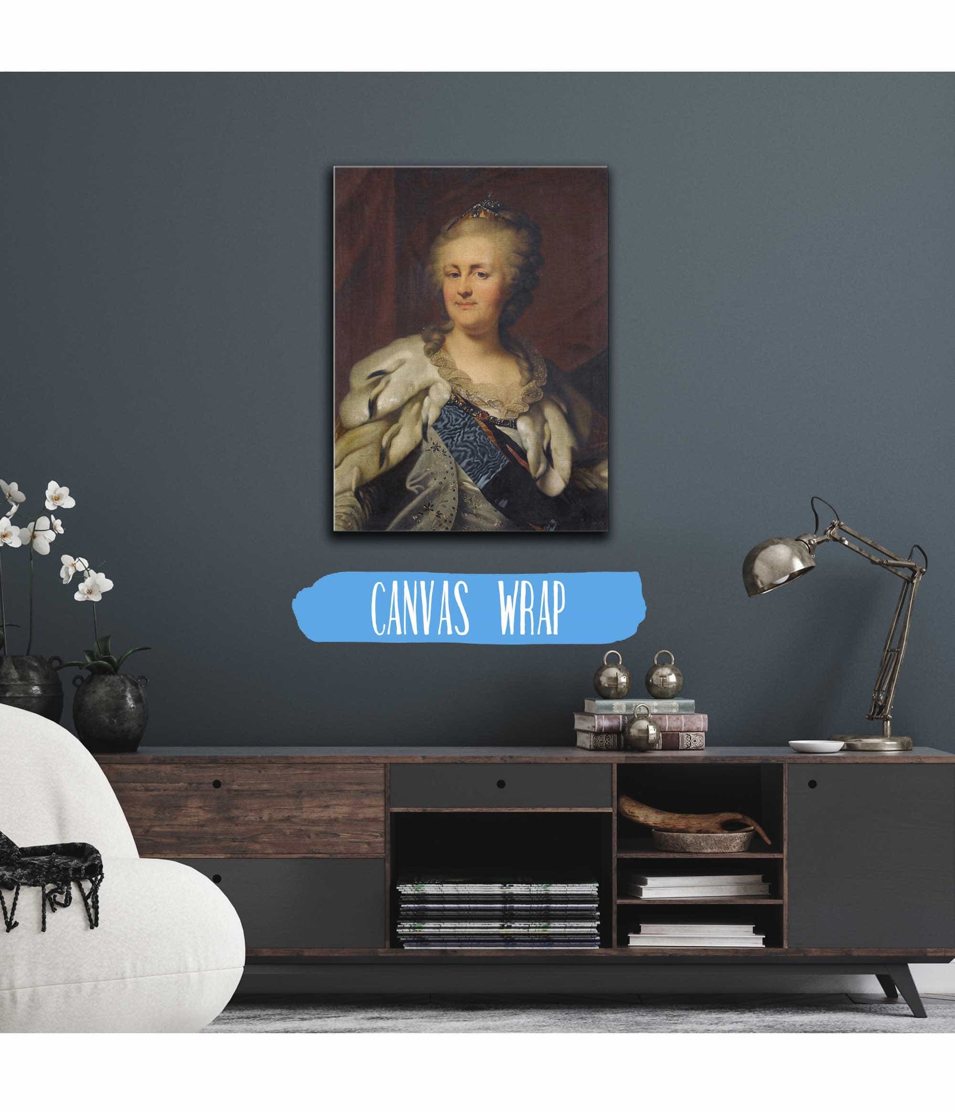 Portrait Of Catherine The Great by Johann Baptist Von Lampi The Elder
