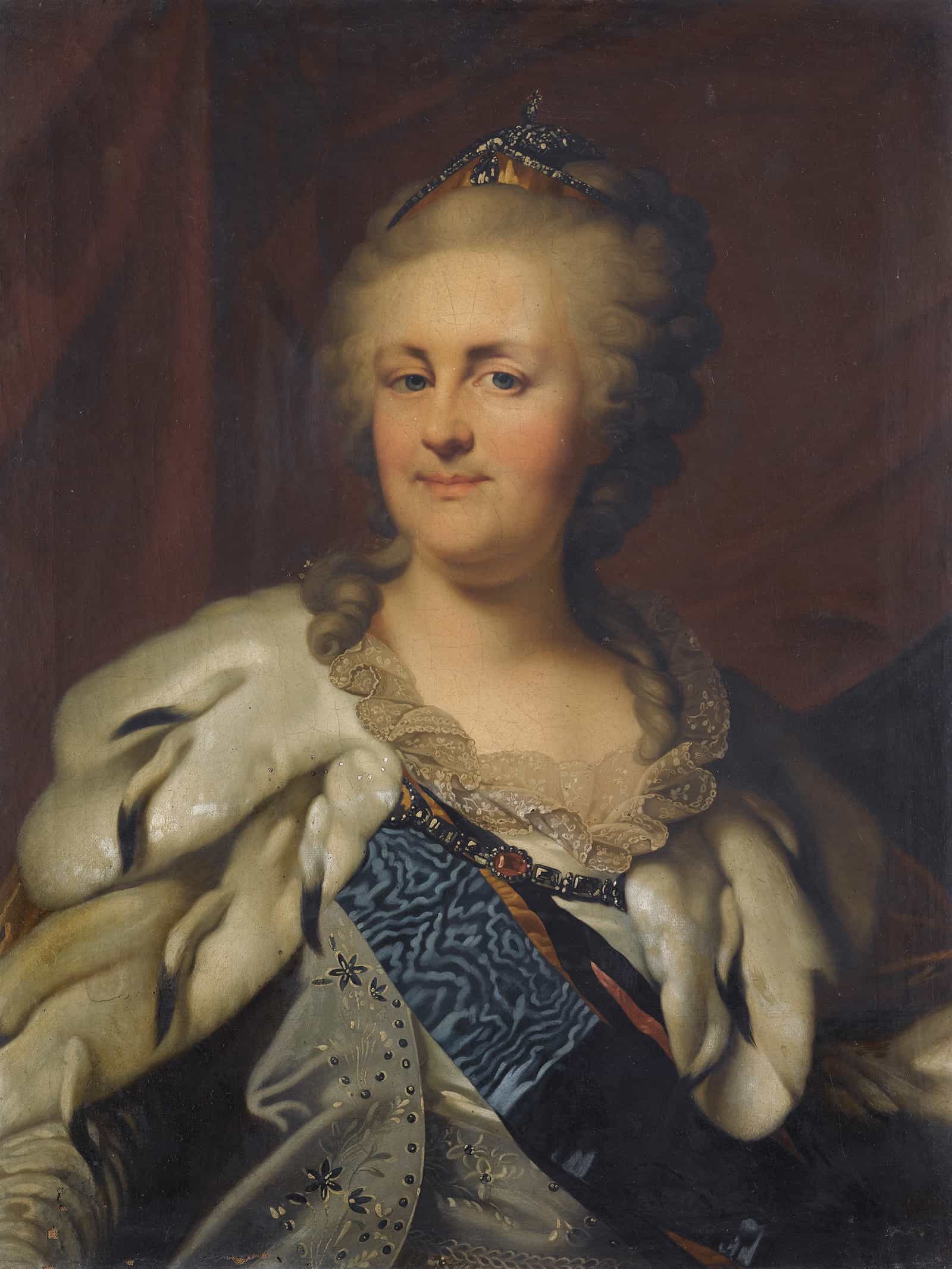 Portrait Of Catherine The Great by Johann Baptist Von Lampi The Elder