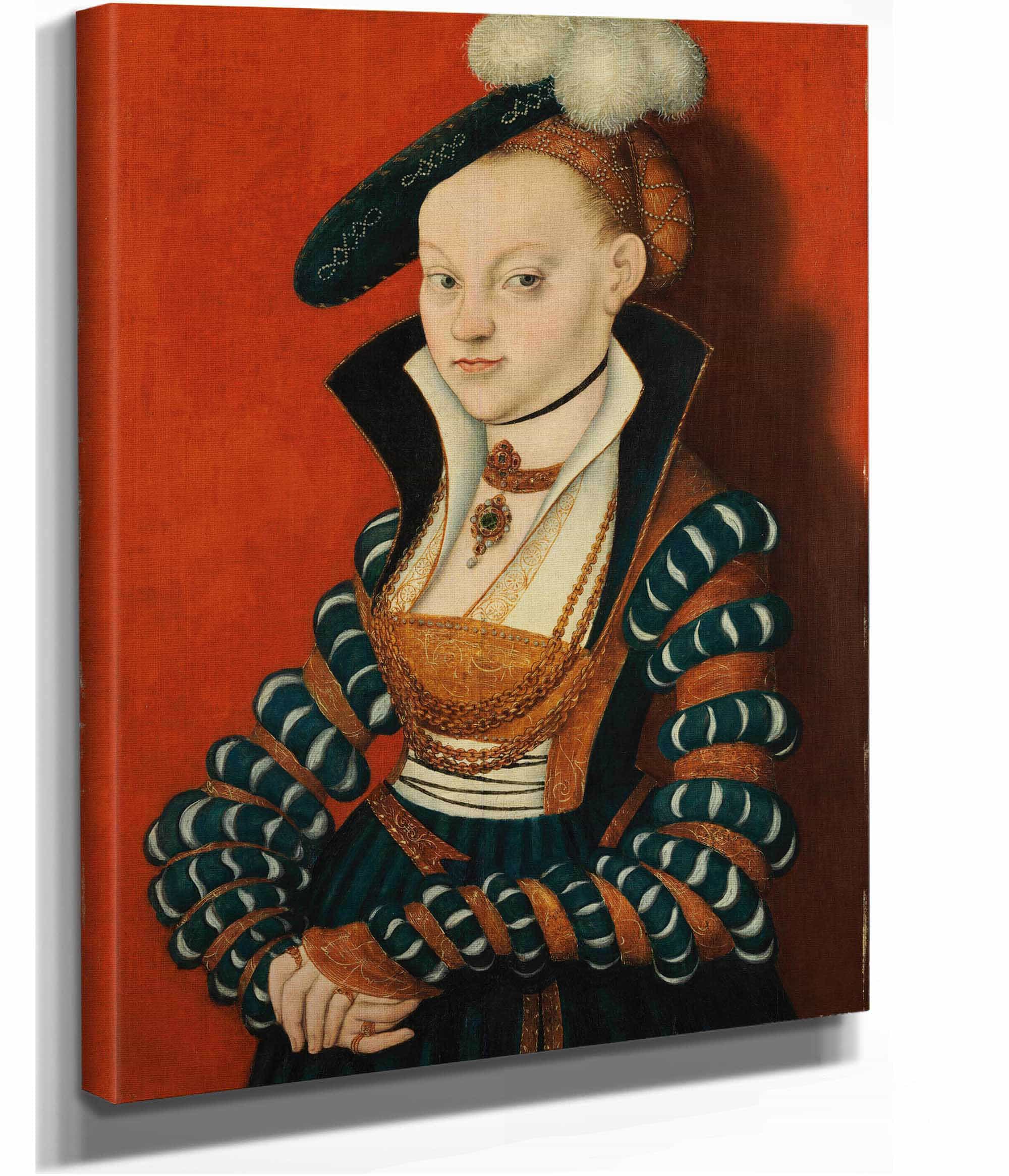 Portrait Of Christiane Of Eulenau by Lucas Cranach The Elder