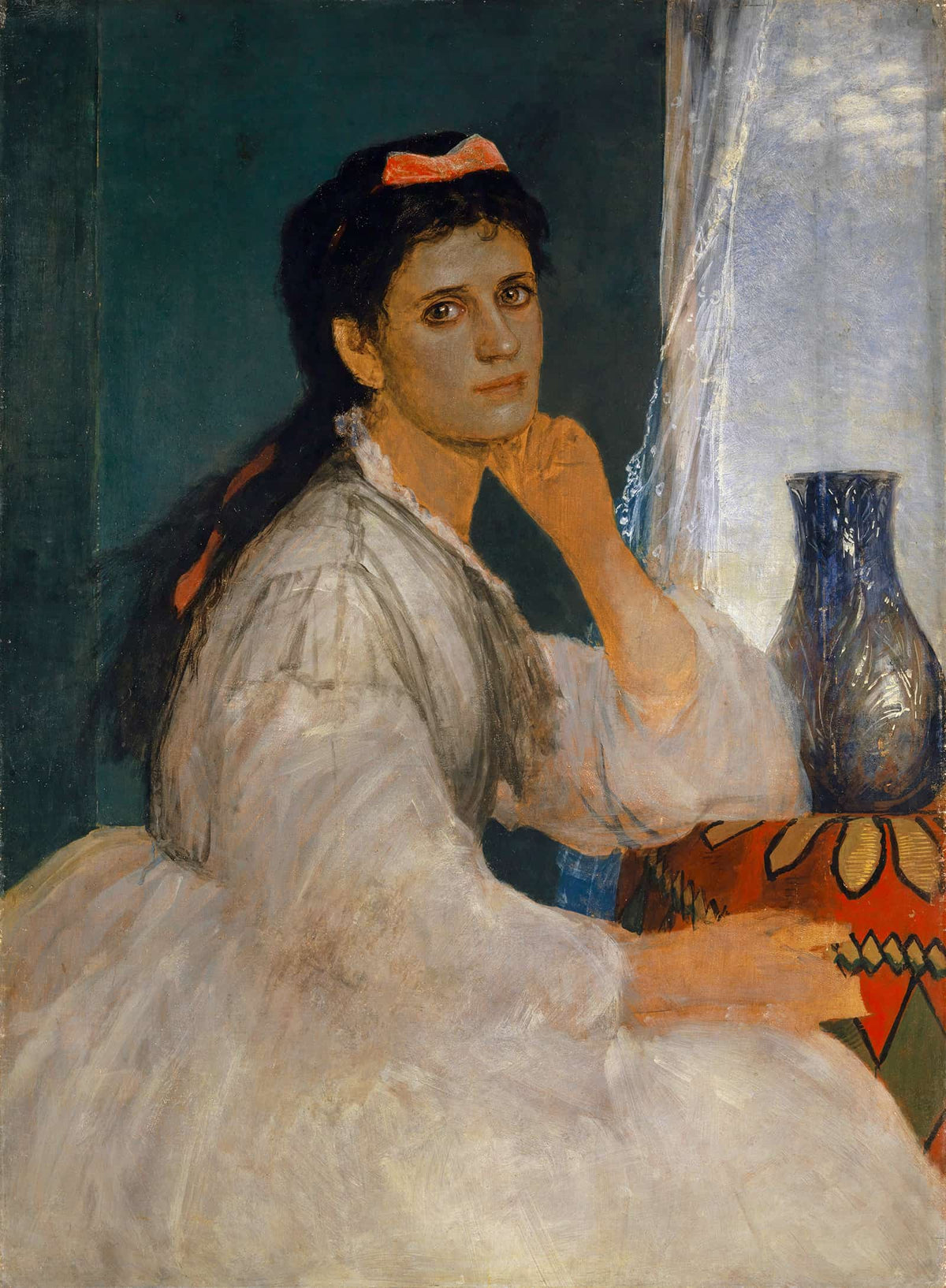 Portrait Of Clara Bocklin Eldest Daughter Of The Artist by Arnold Bocklin