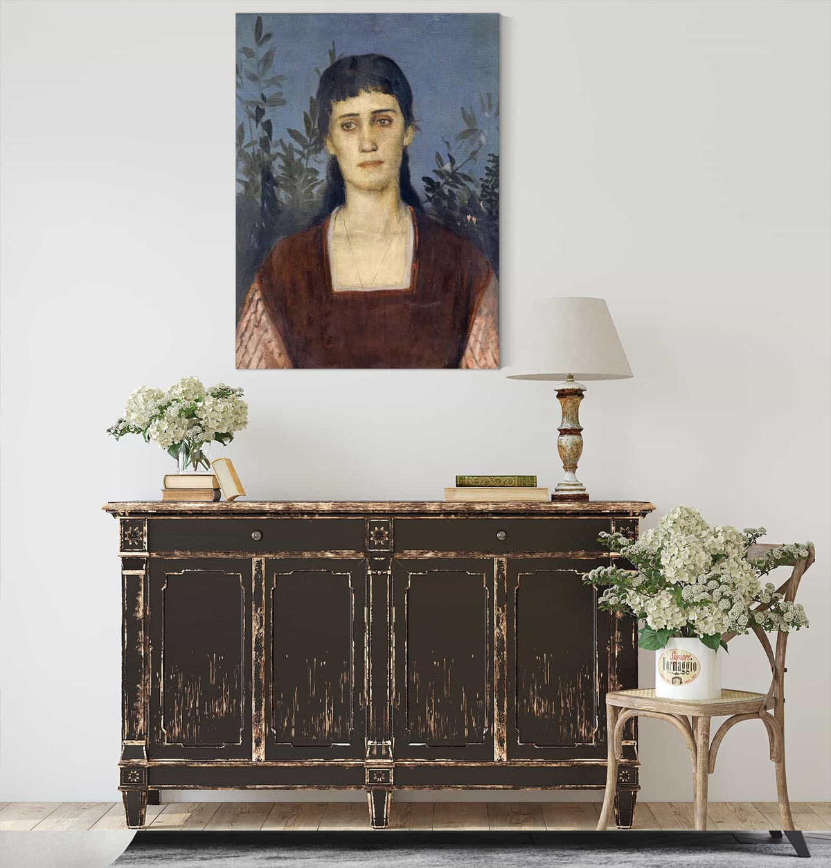 Portrait Of Clara Bruckmann Bocklin Eldest Daughter Of The Artist by Arnold Bocklin