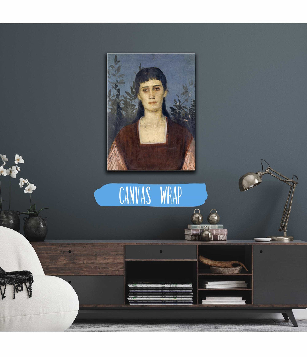 Portrait Of Clara Bruckmann Bocklin Eldest Daughter Of The Artist by Arnold Bocklin