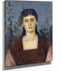 Portrait Of Clara Bruckmann Bocklin Eldest Daughter Of The Artist by Arnold Bocklin
