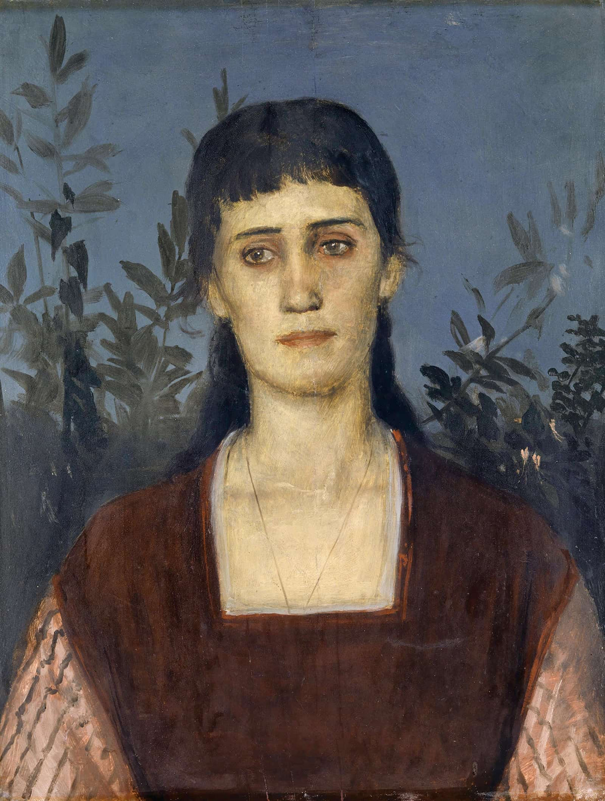 Portrait Of Clara Bruckmann Bocklin Eldest Daughter Of The Artist by Arnold Bocklin