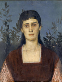 Portrait Of Clara Bruckmann Bocklin Eldest Daughter Of The Artist by Arnold Bocklin