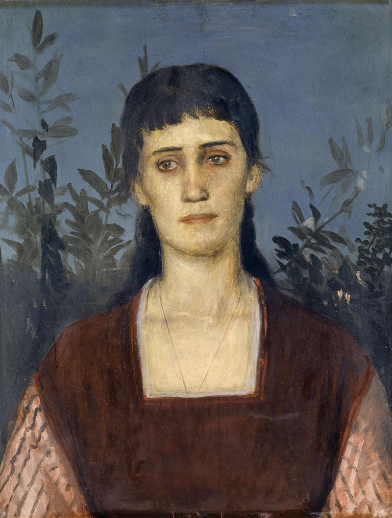 Portrait Of Clara Bruckmann Bocklin Eldest Daughter Of The Artist by Arnold Bocklin