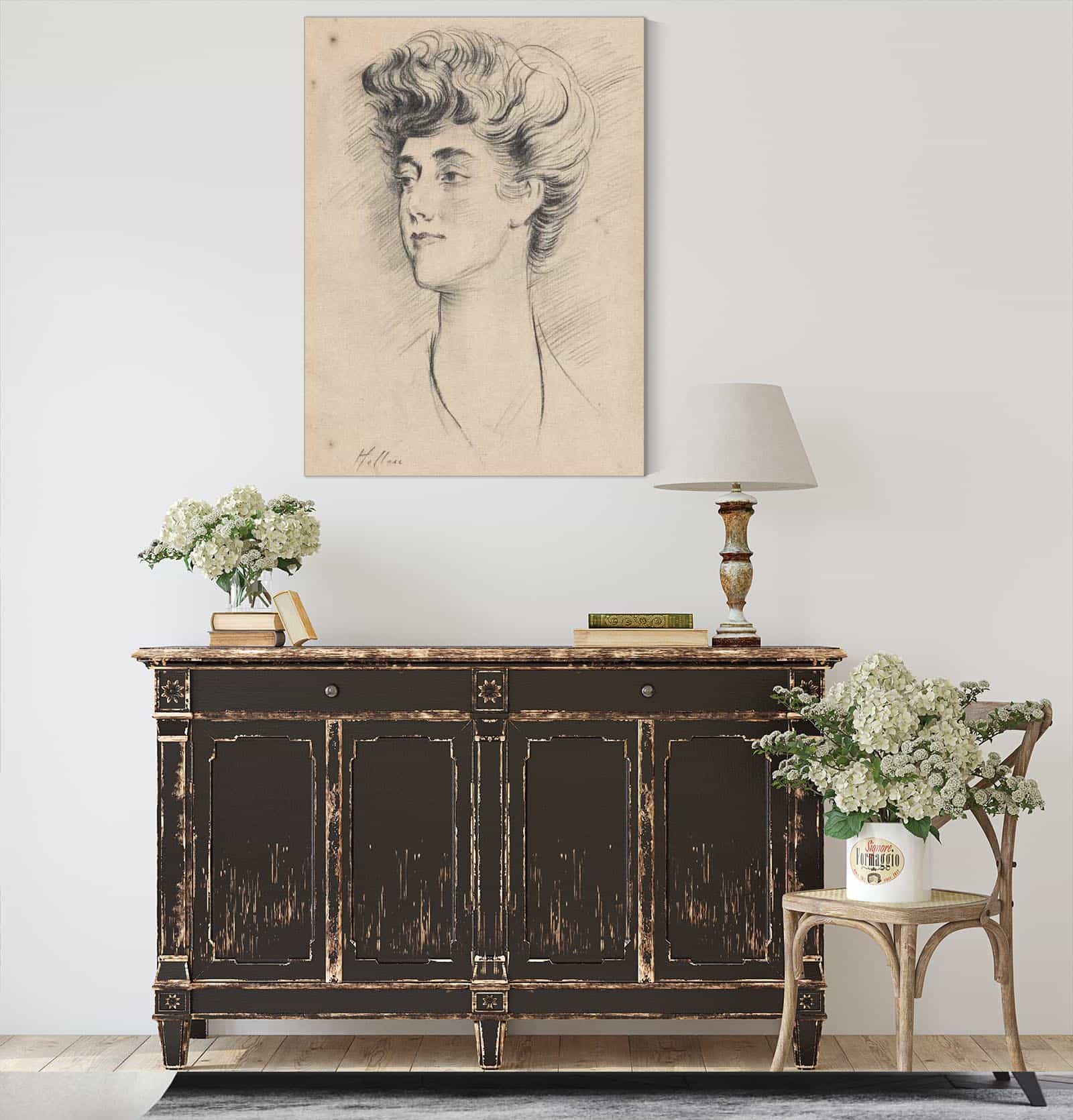 Portrait Of Constance Herbert Second Marchioness Of Ripon by Paul Cesar Helleu