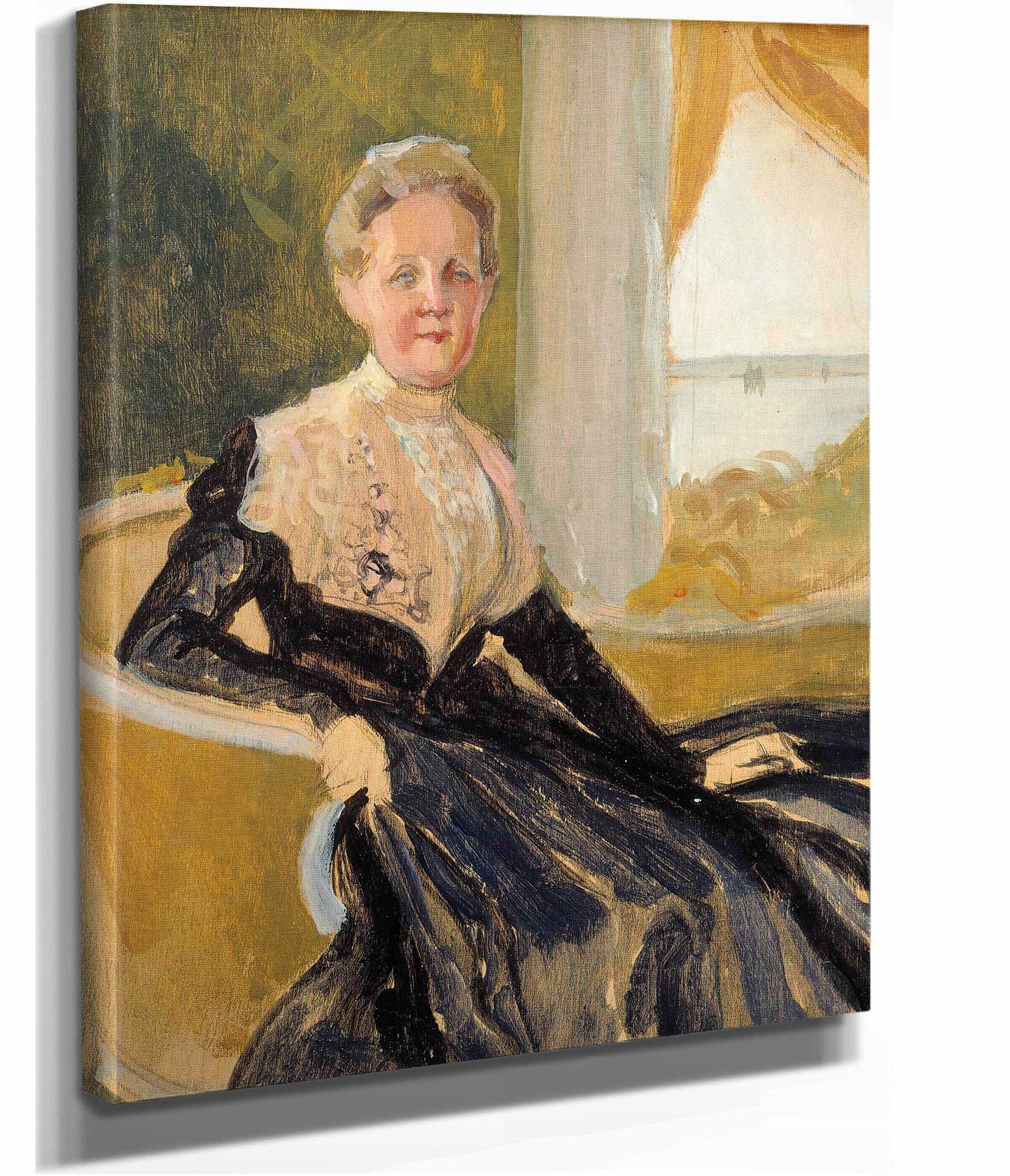 Portrait Of Countess Elisabeth Wachtmaister Compositional Sketch by Albert Edelfelt