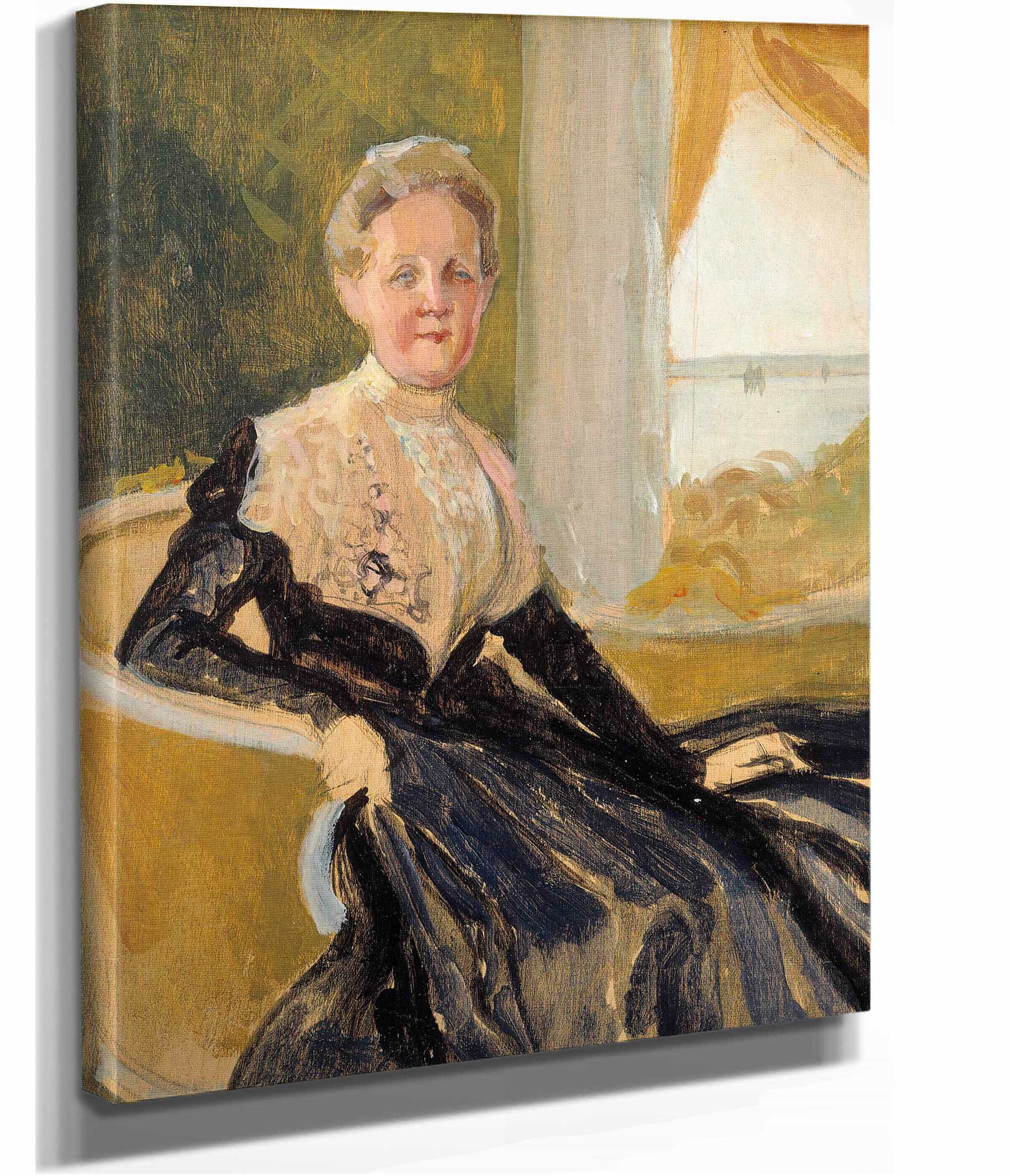 Portrait Of Countess Elisabeth Wachtmaister Compositional Sketch by Albert Edelfelt