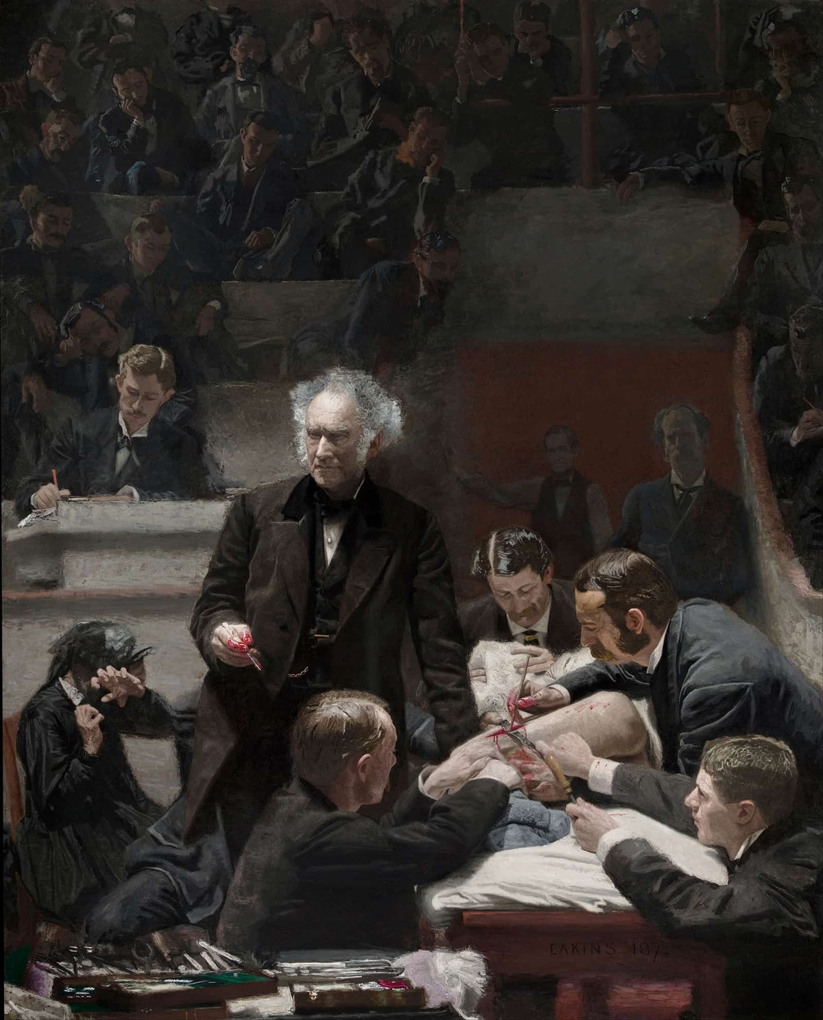 Portrait Of Dr Samuel D Gross The Gross Clinic by Thomas Eakins